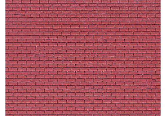 Vollmer 46033 Mauerplatte Klinker aus Kunststoff, 21,8 x 11,9 cm, 10 Stück - H0 (1:87)