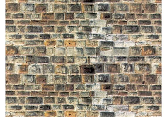 Vollmer 46045 Mauerplatte Sandstein hellgrau aus Karton, 25 x 12,5 cm - H0 (1:87)