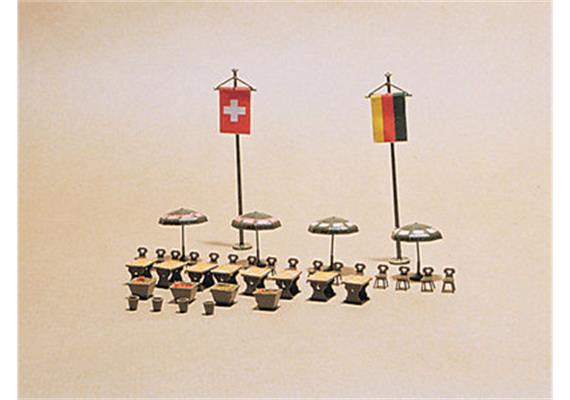 Vollmer Ecktische und Stühle Spur H0