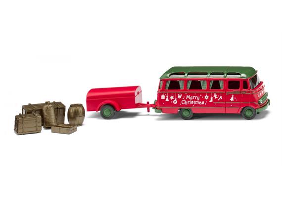Wiking 026005 Panoramabus mit Anhänger (MB O 319) "Weihnachtsmodell" - H0 (1:87)