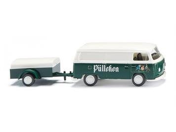 Wiking 030005 VW T2 Kastenwagen mit Anhänger "Pülleken" - H0 (1:87)