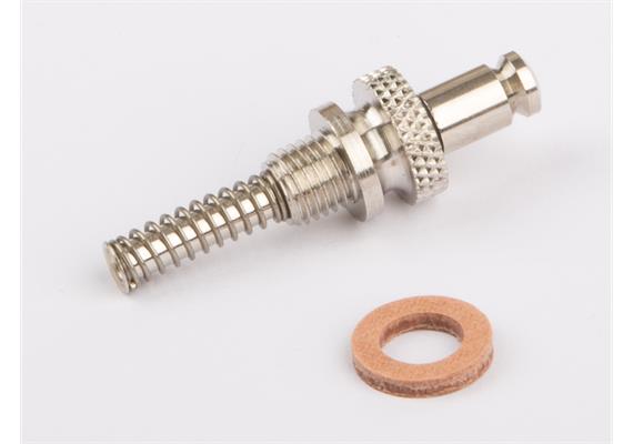 Wilesco 01513 Federsicherheitsventil M 6 x 0, 75 Feingewinde (ab Baujahr 1990), vernickelt