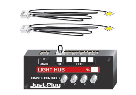 Woodland JP5700 Lichtverteiler-Startset / Light's & Hub Set, warm-white - H0, N | Bild 1