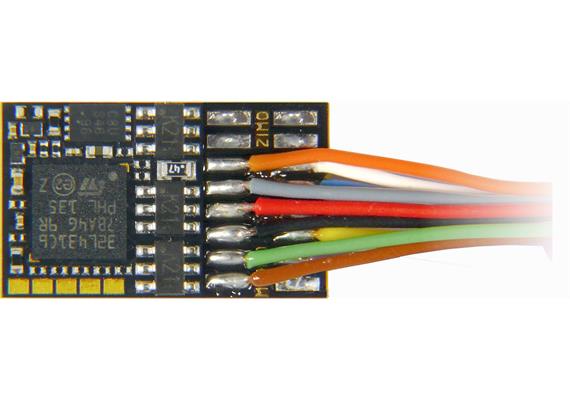 ZIMO MN300 H0-Decoder mit Litzen, FU-Ausgänge, H0