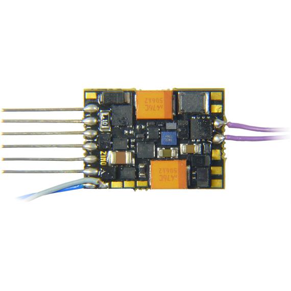 ZIMO MS500N Subminiatur-Sounddecoder, 0,7A, 4 Fu-Ausgänge, 6pol. Direktschnittstelle