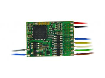 ZIMO MX686 Funktionsdecoder an Litzen, 6 Fu-Ausgänge, 2 Servos, Energiespeicheranschluss