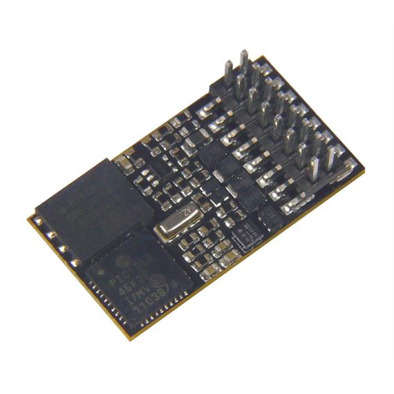 Zimo MX648P16 Subminiatur-Sound-Decoder, 0,8A, 5 Fu-Ausgänge, Plux16-Schnittstelle