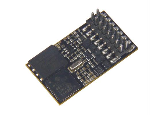 Zimo MX648P16 Subminiatur-Sound-Decoder, 0,8A, 5 Fu-Ausgänge, Plux16-Schnittstelle