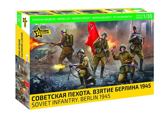 Zvezda 3718 Soviet Infantry Berlin 1945 · Massstab 1:35 | Bild 1